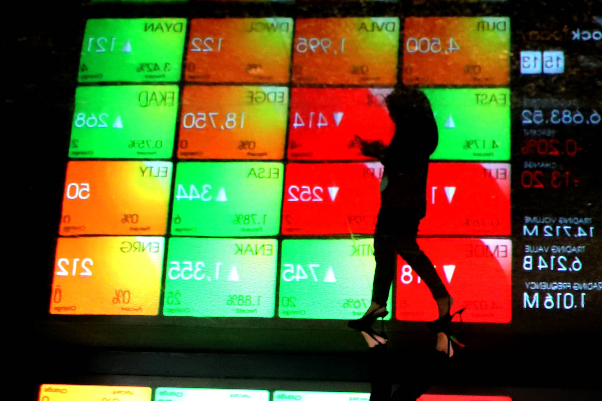 Ilustrasi penurunan IHSG. (Dokumen Fakta.com)