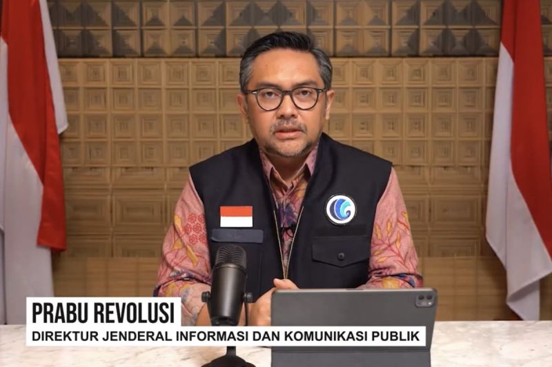 Direktur Jenderal Informasi dan Komunikasi Publik (IKP) Kementerian Komdigi Prabu Revta Revolusi. (ANTARA/ Kemenkomdigi)