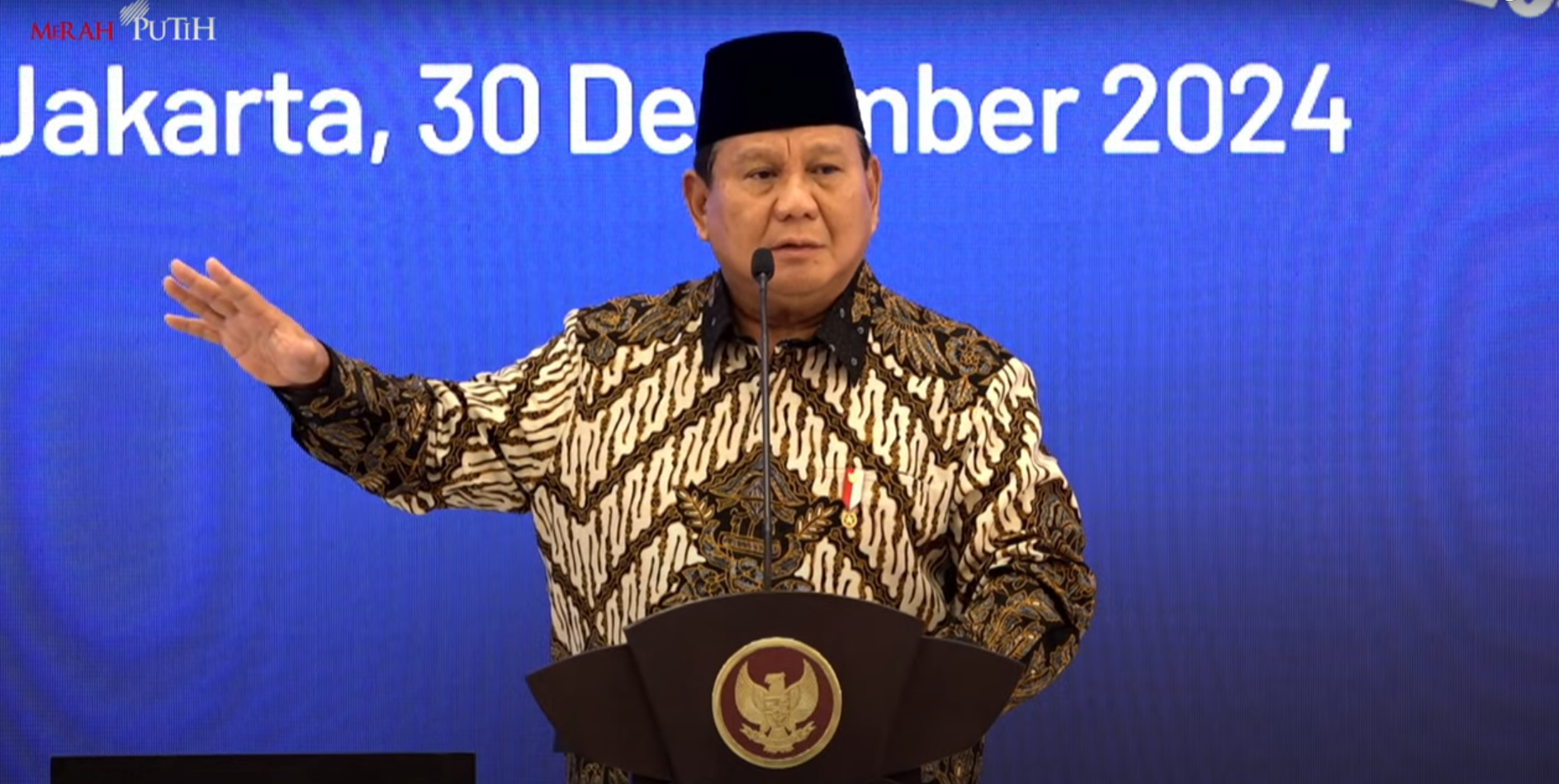 Kepemimpinan Presiden Prabowo Subianto memicu banyak kepuasan publik karena soal figur, bukan program. (tangkapan layar YouTube Sekretariat Presiden)