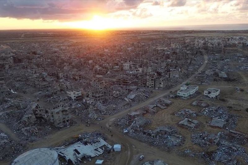 Ilustrasi Jalur Gaza yang perlu segera proses rekonstruksi. /ANTARA/foto-Anadolu/py