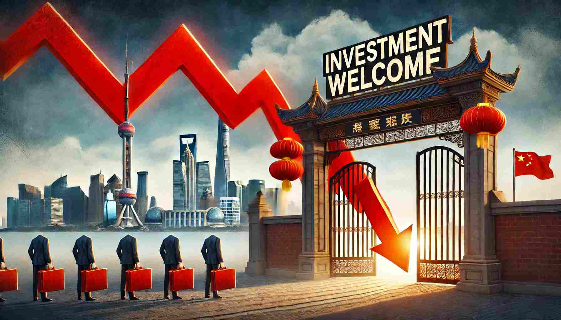 Perekonomian Tiongkok melemah, disebut karena kebijakan Amerika. Ilustrasi dibuat mesin ChatGPT