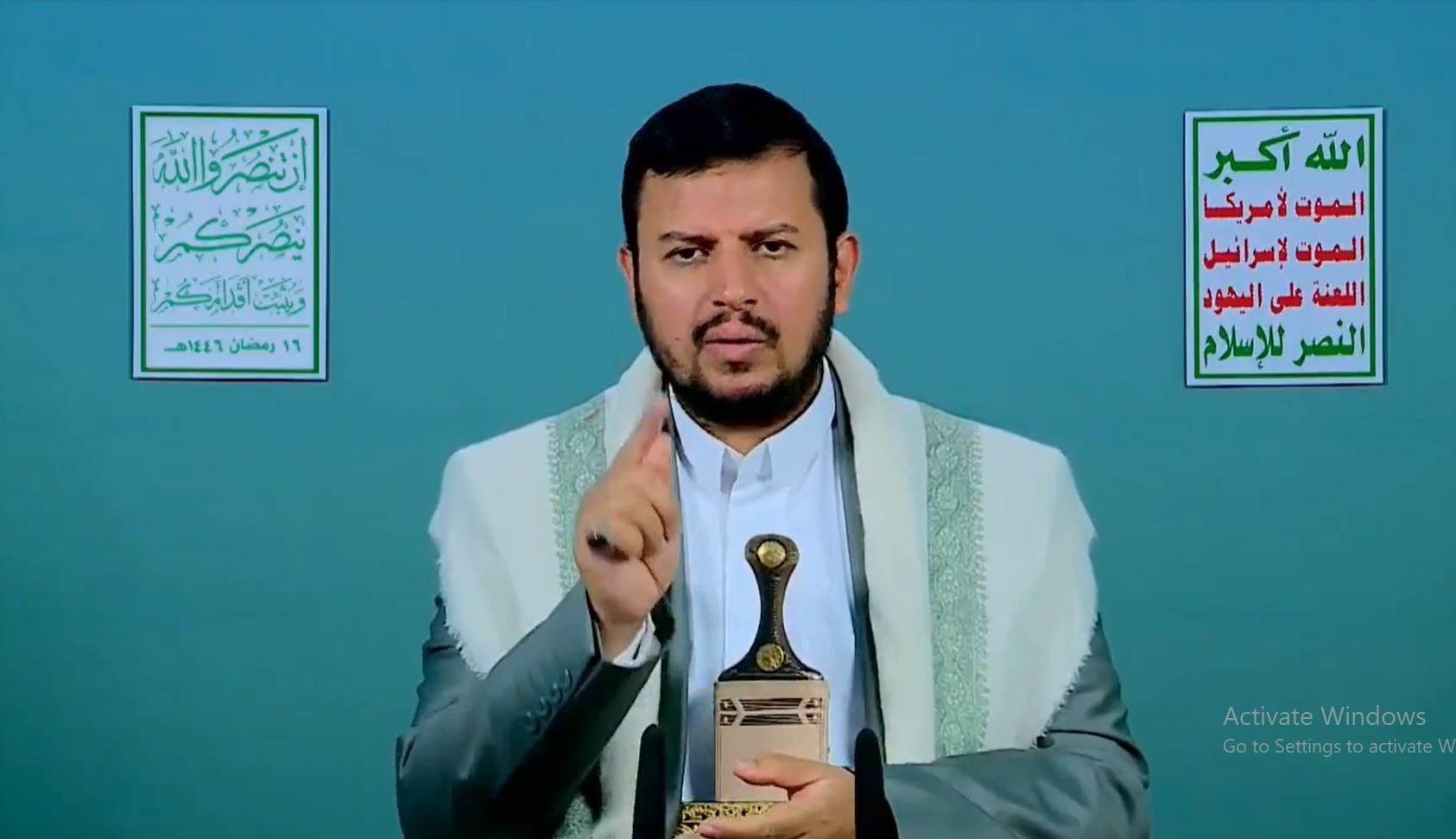 Pemimpin kelompok Houthi, Abdul Malik al-Houthi, mengancam akan membalas serangan AS ke Yaman, Minggu (16/3/2025). Foto: Istimewa