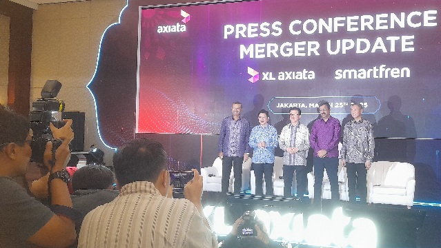 Merger XL Axiata dan Smartfren resmi disetujui pemegang saham, Jakarta, Selasa (25/3/2025). (Fakta.com/A. H. Muzayyin)