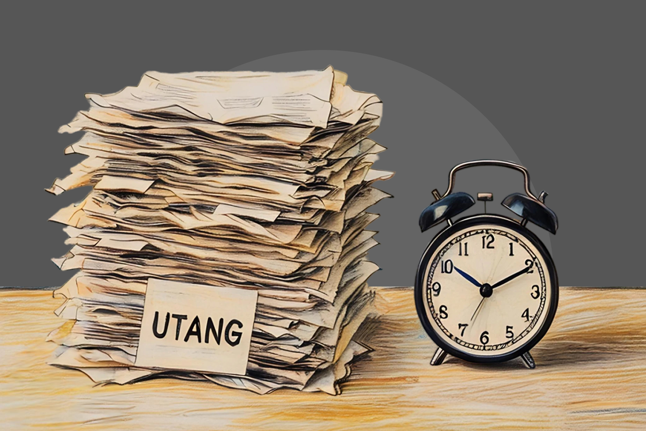 Ilustrasi - Bom waktu utang luar negeri RI. (Fakta.com/Rillo Hans)