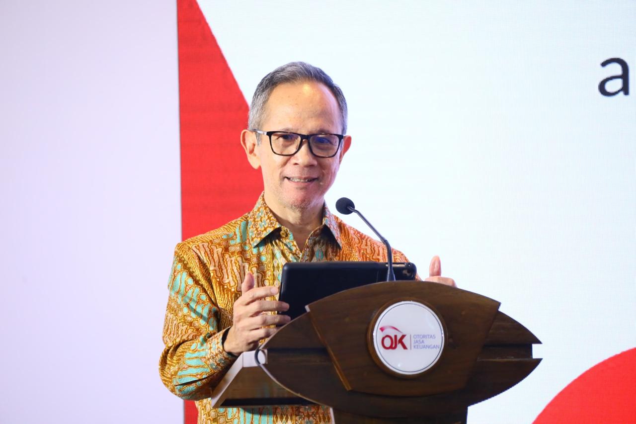 Ketua Dewan Komisioner OJK, Mahendra Siregar dalam konpers peluncuran OJK Infinity 2.0 di Menara Radius Prawiro, Jakarta, Kamis (24/4/2025). (Fakta.com/Kania Hani Musyaroh)